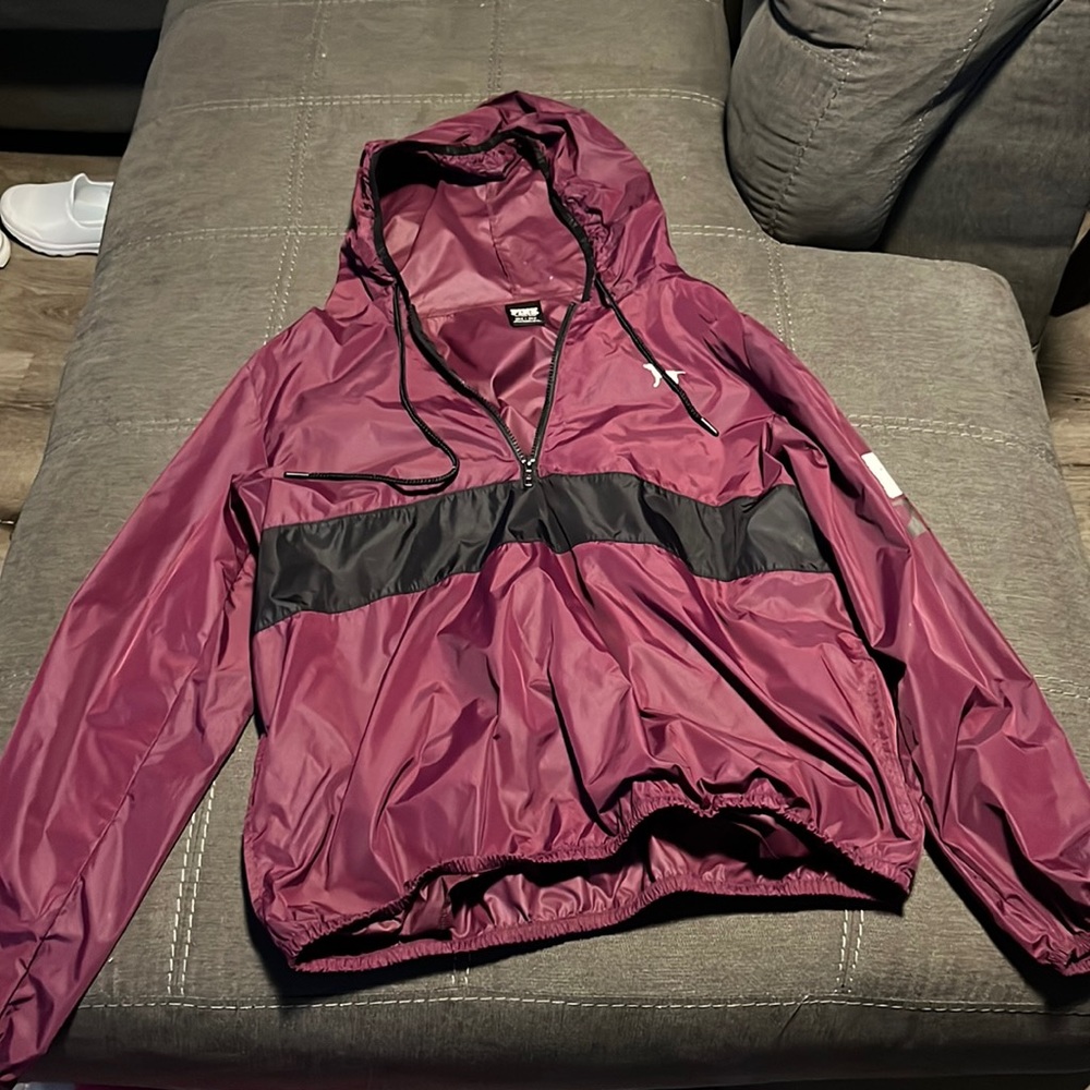 Pink wind breaker. Size Small